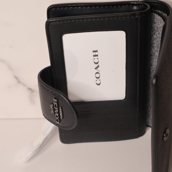 COACH Medium Corner Zip Wallet In Signature Canvas - Picture 5 of 10